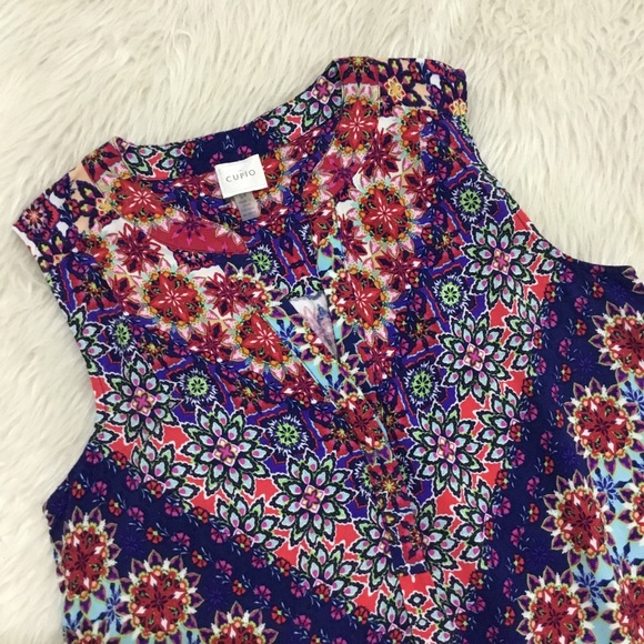 Cupio women’s multicolored floral high low summer lightweight dress size SP - Picture 1 of 4